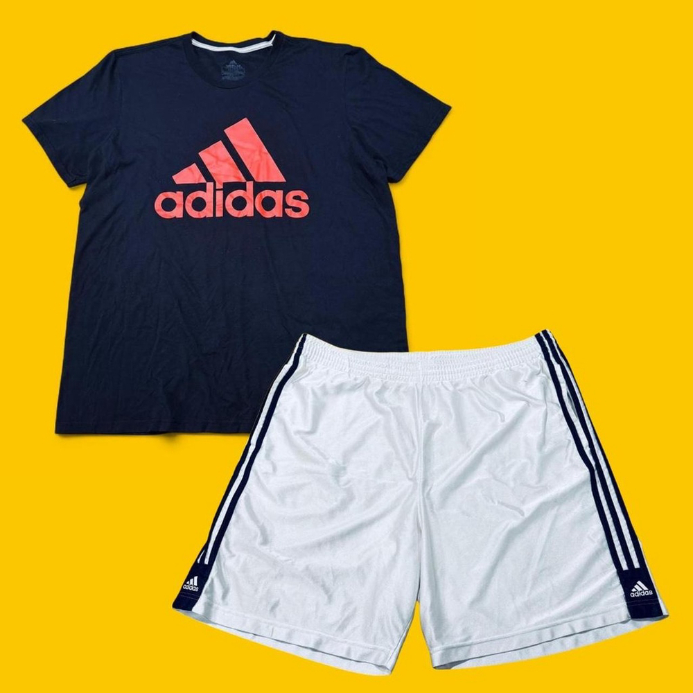 Loungewear Sport Adidas T-Shirt Shorts Athletic Gym Workout Bundle Lot XL/XXL